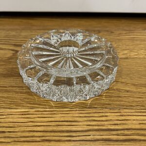Beautiful Vintage Marked Galway Irish Crystal Round Low Profile Candle Holder